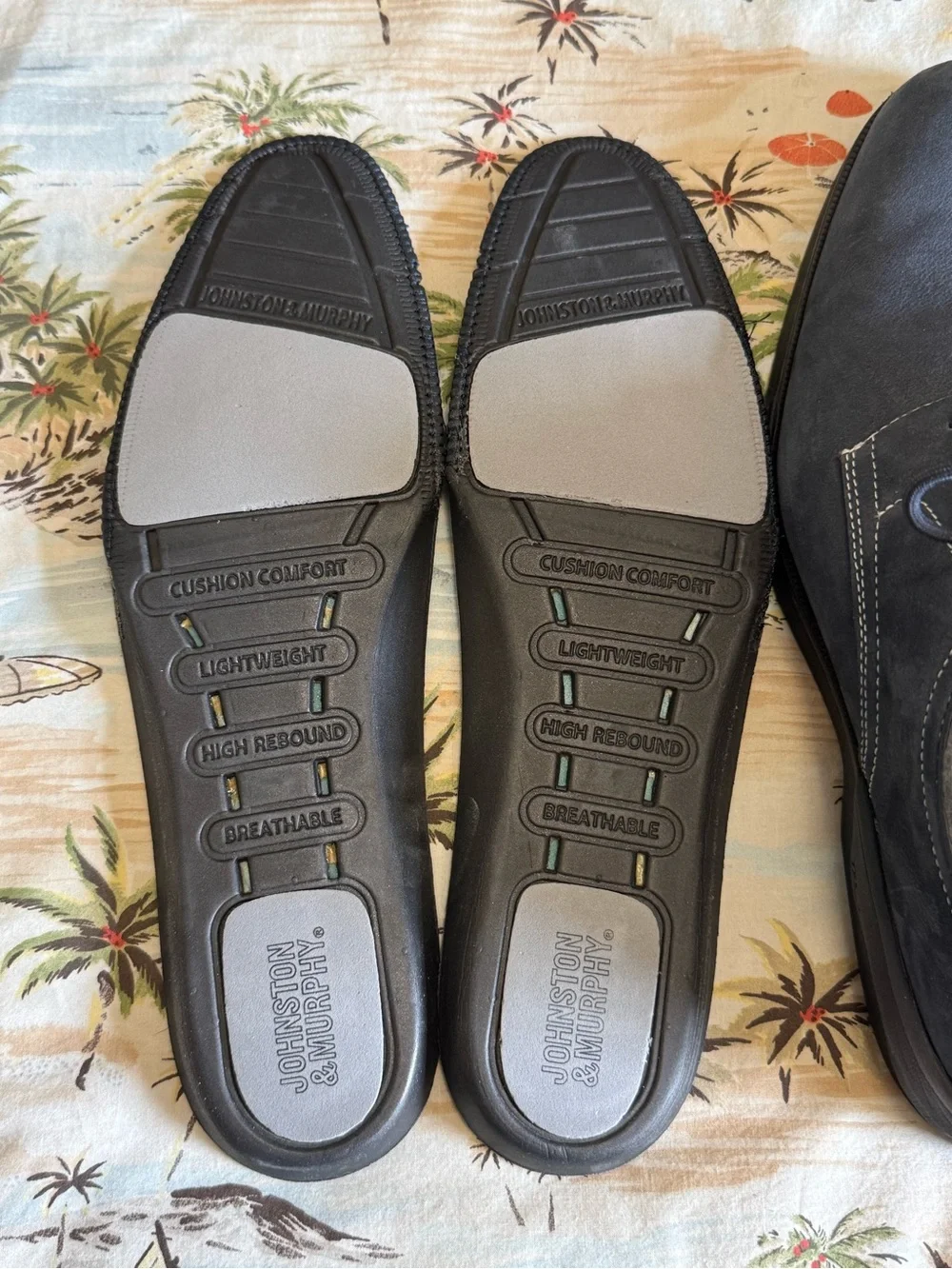 Johnston & Murphy Men's XC4 Elkins Plain Toe Navy Nubuck Oxfords Size 11